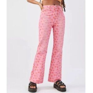 BDG High Rise Floral Printed Flare Leg Jeans Size 26